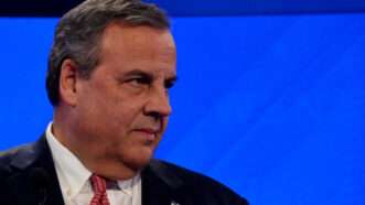 Chris Christie on a debate stage | Michael Palmer/ZUMAPRESS/Newscom