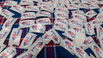 A bunch of "I voted" stickers |  Aimee Dilger/ZUMAPRESS/Newscom