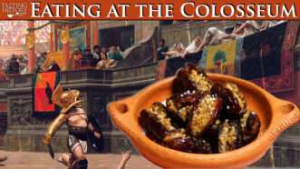 A YouTube thumbnail from Max Miller's 'Eating at the Colosseum" video | Photo: <em>Tasting History with Max Miller</em>/YouTube